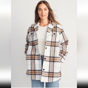 Old Navy - Plaid Long Shacket - Medium Tall